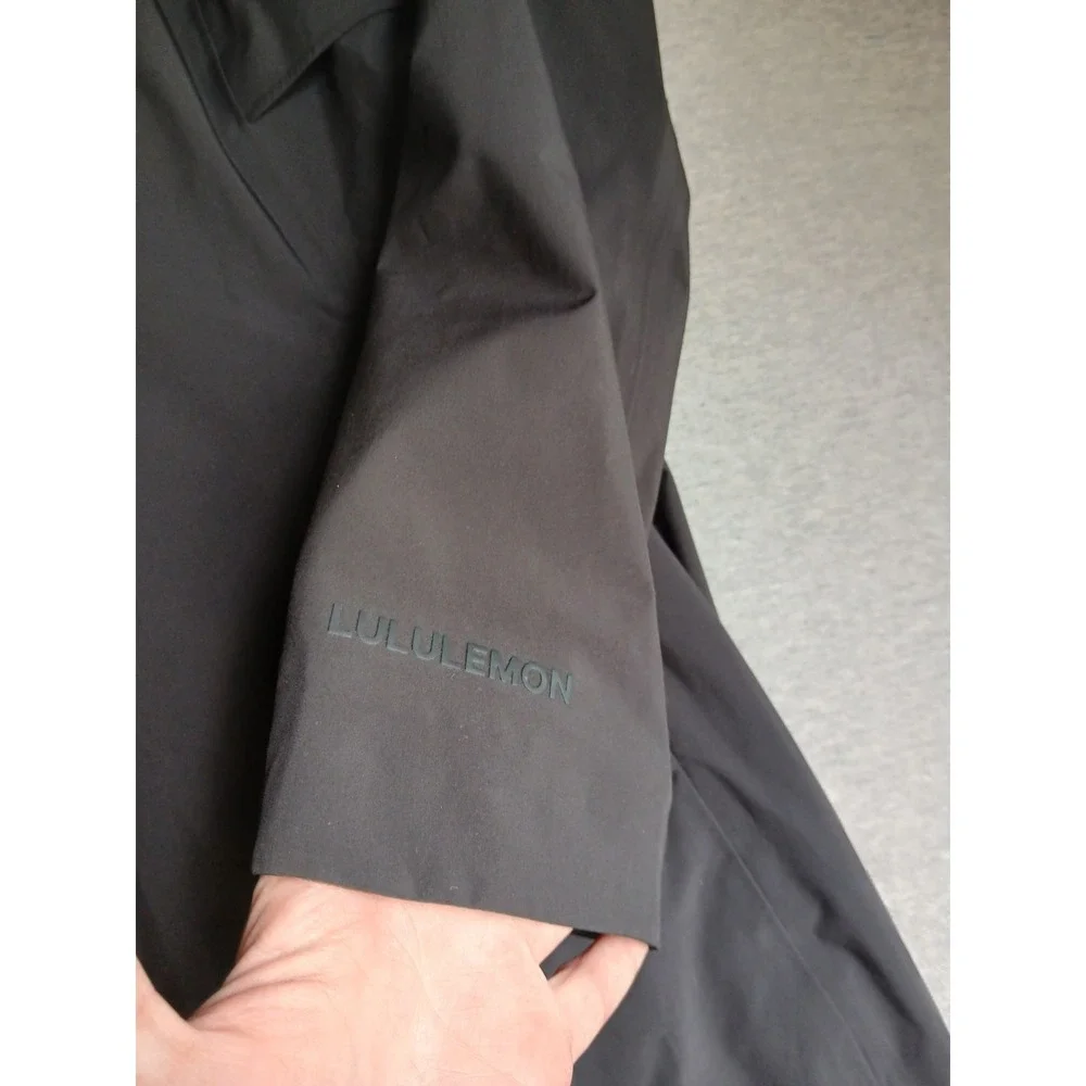 Lululemon Jacket 10 Rain Rebel Hooded Parka Waterproof Outdoor Full Zip Black